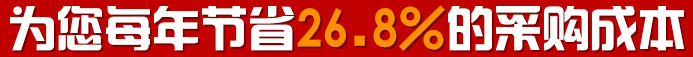 為您每年節省26.8%的采購成本